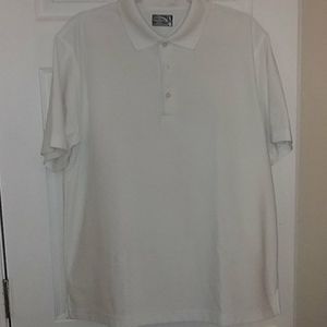 White golf shirt